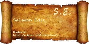 Salamon Edit névjegykártya